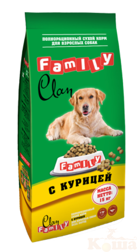 картинка Clan Family сухой корм для собак всех пород Курица,  15 кг, № 2 от магазина Коша
