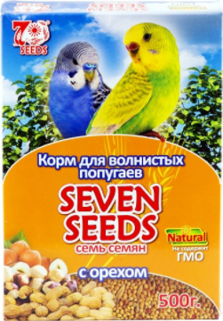 картинка Корм д/волнистых попугаев с орехом 500 гр Seven Seeds от магазина Коша