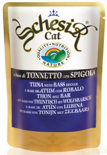 картинка Schesir консервы для кошек ТУНЕЦ+ОКУНЬ 100гр (уп-20шт) от магазина Коша