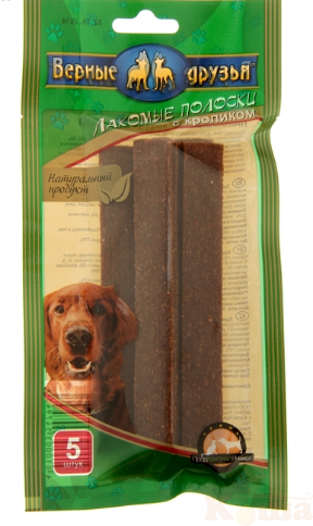 картинка Лакомые полоски с кроликом 5шт 80гр. для собак всех пород от магазина Коша