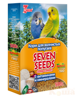 картинка Корм д/волнистых попугаев с витаминами и минералами 500 гр Seven Seeds  от магазина Коша
