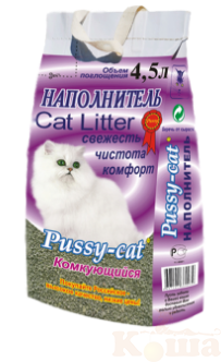 картинка Pussy-cat 4,5л "Комкующийся" от магазина Коша