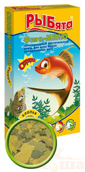 картинка Рыбята ФИТО-МЕНЮ хлопья (+сюрприз) кор. 10 гр.растительный от магазина Коша