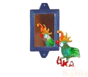 картинка Зеркало д/попугаев прямоугольное ВАКА (в упаковке) от магазина Коша