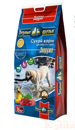картинка Сухой корм "Верные друзья" д/взрослых собак всех пород ЭНЕРДЖИ 15 кг от магазина Коша
