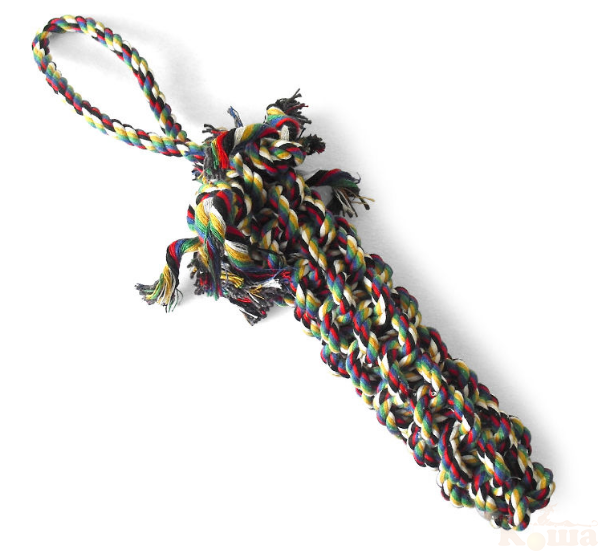 картинка Игрушка для собак, веревка, "3D плетение" 390мм от магазина Коша