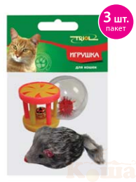 картинка Набор игрушек д/кош (мышь,барабанчик,шар) от магазина Коша