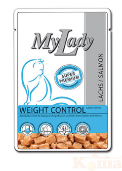 картинка My^dy Super Premiym Weight Control консервы для кошек Лосось кусочки в соусе 85 гр от магазина Коша
