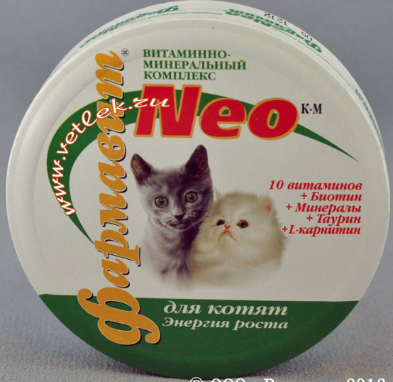картинка Фармовит NEO К-М  д/котят 60 таб. х 0,5 гр. от магазина Коша