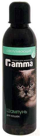 картинка ГАММА™ шампунь для длинношерстных и пушистых кошек(распутывающий) 250мл от магазина Коша