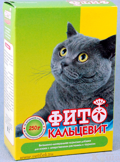 картинка Фитокальцевит для кошек, 250 г от магазина Коша