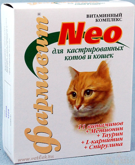 картинка Фармовит NEO К-К  д/кастрир.котов и кошек 60 таб. х 0,5 гр. от магазина Коша