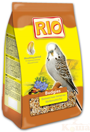 картинка RIO. Корм для волнистых попугайчиков в период линьки 500 гр от магазина Коша