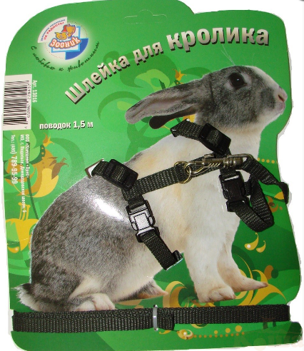 картинка Шлейка для кроликов на блистере,стропа,поводок 1,5м от магазина Коша