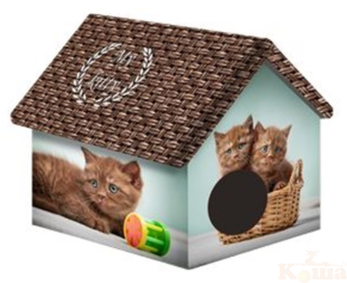 картинка PerseiLine ДОМ ДИЗАЙН для животных 33*33*40 ДМД-1 Шоколадные котята от магазина Коша
