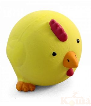 картинка Игрушка для собак из латекса "Мяч-цыпленок", d80мм, Triol от магазина Коша