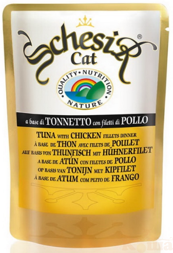 картинка Schesir консервы для кошек ТУНЕЦ+ЦЫПЛЁНОК 100гр (уп-20шт) от магазина Коша