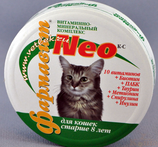 картинка Фармовит NEO К-С  д/кошек старше 8 лет 60 таб. х 0,5 гр. от магазина Коша