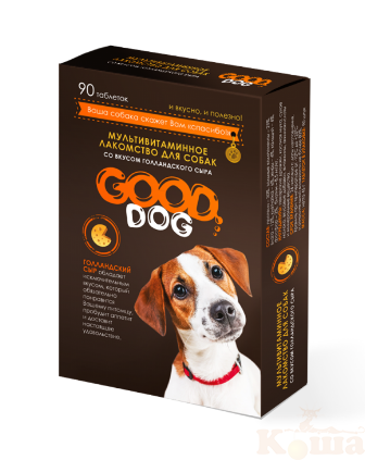 картинка Мультивитаминное лакомcтво для Собак со вкусом "ГОЛЛАНДСКОГО СЫРА" 90 таб. от магазина Коша