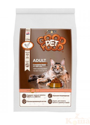 картинка Good Pet Food Adult Сat сухой корм для ВЗРОСЛЫХ Кошек, 10 кг от магазина Коша