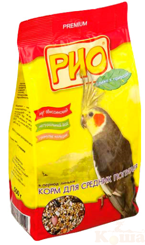 картинка RIO. Корм для средних попугаев в период линьки 500 гр от магазина Коша